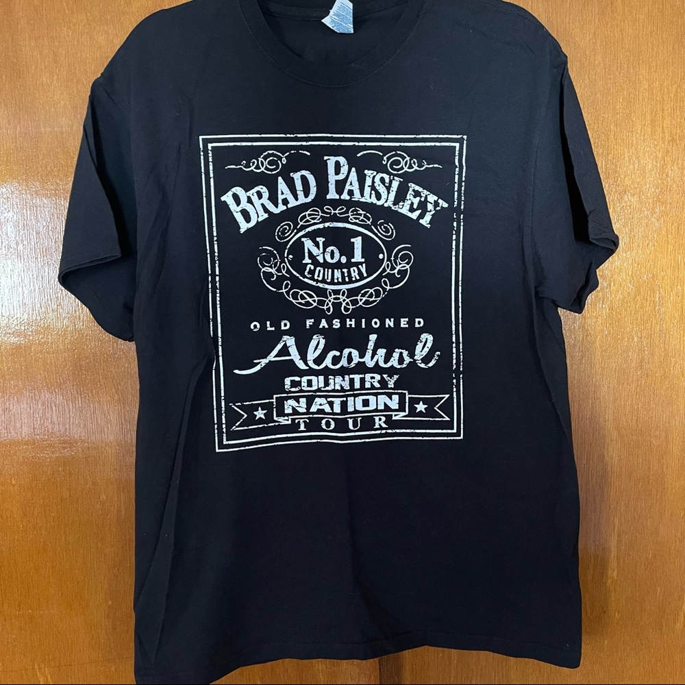 Brad Paisley Alcohol concert t shirt.